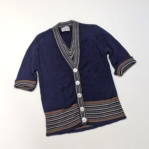 Vintage Sweater Unisex Children's Size 7 Mr. Rogers Navy 2-in-1